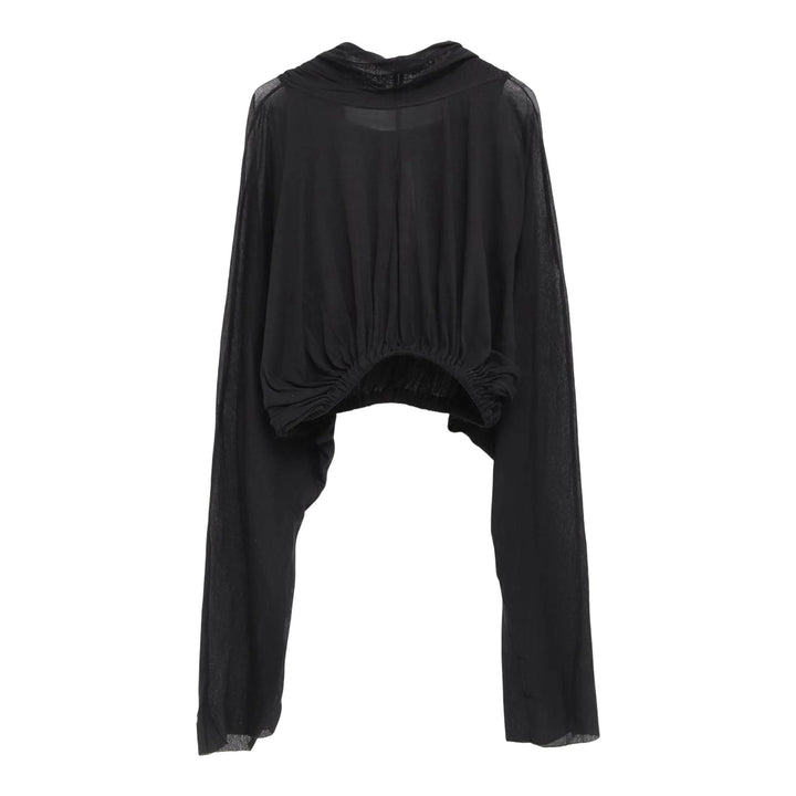 Club21 - Rick Owens - Cropped Hooded Tunic - KNIT TOPS - Black