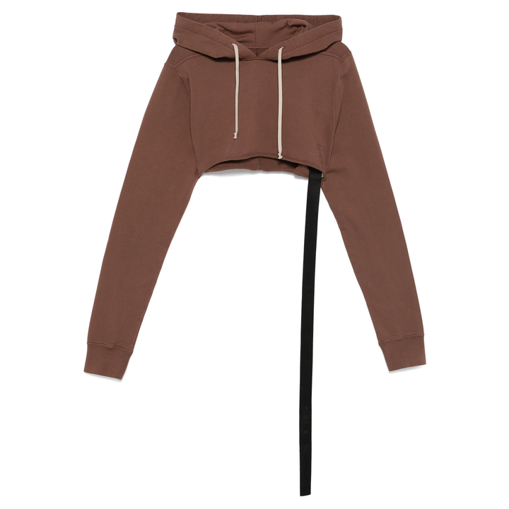 Rick_Owens_DRKSHDW_Cropped_Hoodie_Jersey_Cotton_Brown