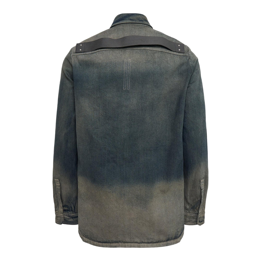 Club21 - Rick Owens - Fogpocket Outershirt 14oz Drkdust Degrade Slub Denim - SHIRTS - Denim