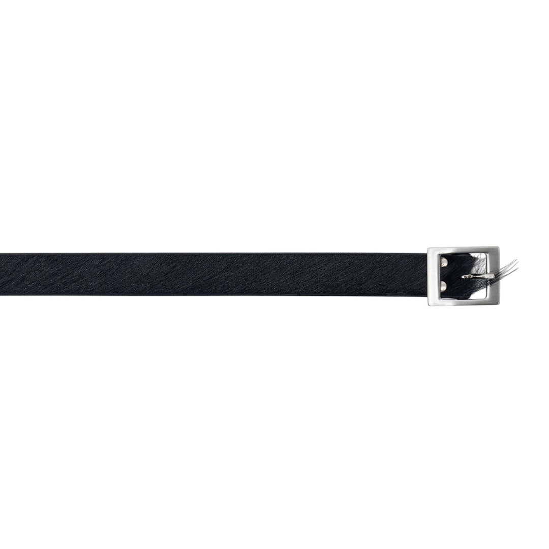 Club21 - Rick Owens - Mini Stooges Belt Unshaved Cow Leather - BELTS - Black
