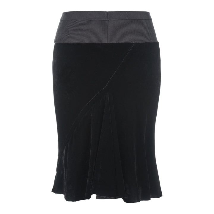 Club21 - Rick Owens - Short Bias Skirt Velvet - SHORTS - Black