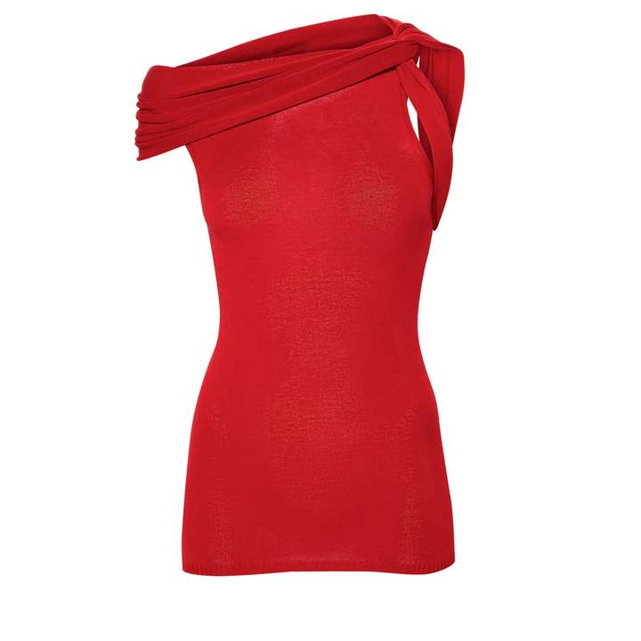 Rick_Owens_Twist_Top_In_Stretch_Viscose_red