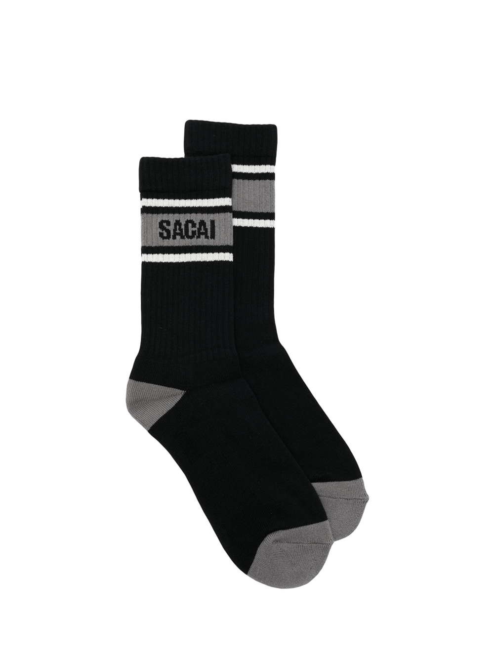 SACAI_LineSocks_Black