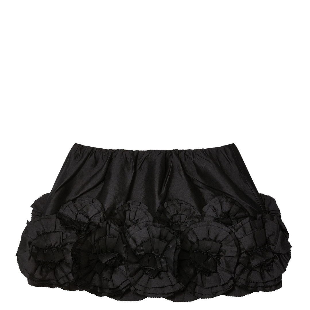 SHUSHUTONG_Floral_Embelished_Fluffy_Skirt_Black