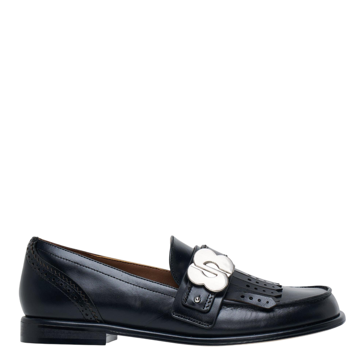 Slanted Square-Toe Loafers
