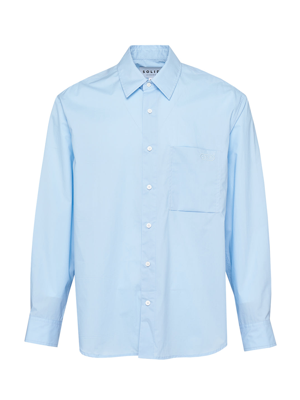 SOLID_HOMME_Pocket_Shirt_Blue