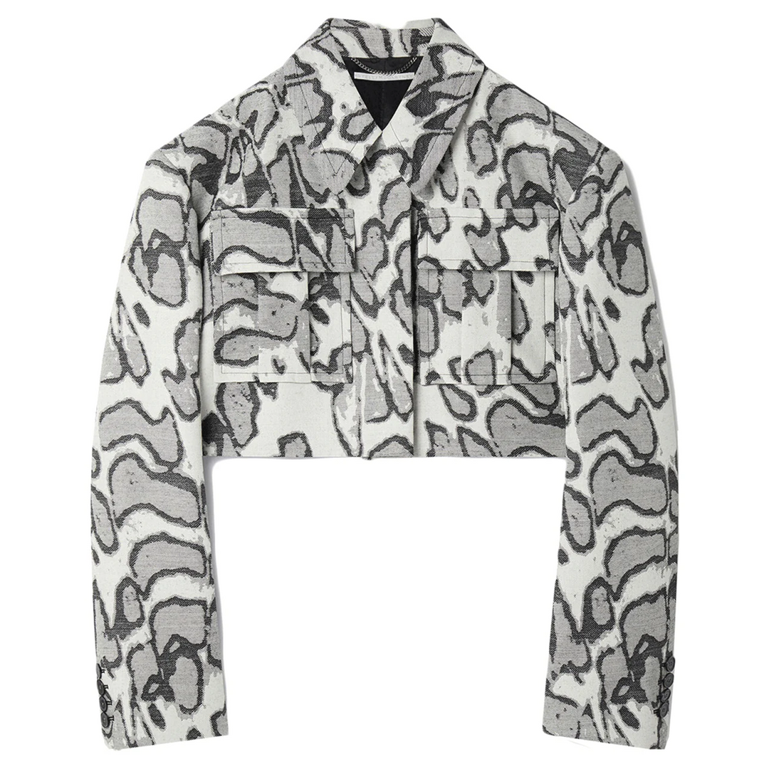 Animal Print Pocket Detail Jacket