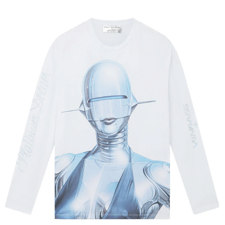 Stella McCartney + Sorayama Sexy Robot Long-Sleeve Organic Cotton T-Shirt