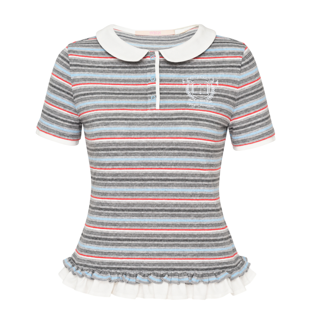 Stripe Knit Polo