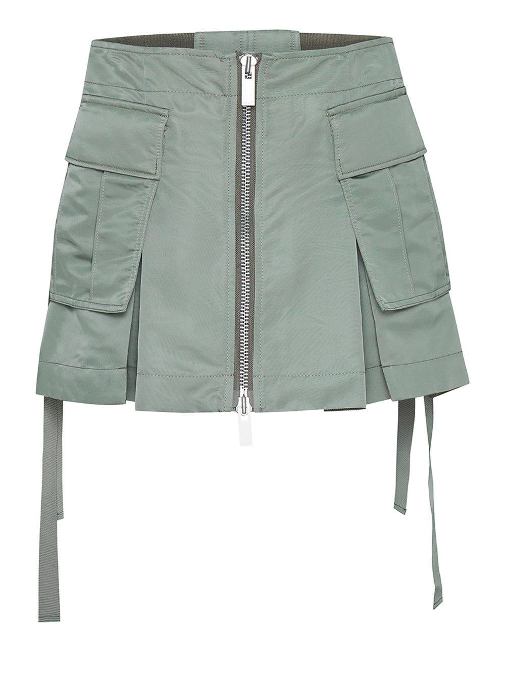     Sacai-Nylon-Twill-Shorts-Khaki-1