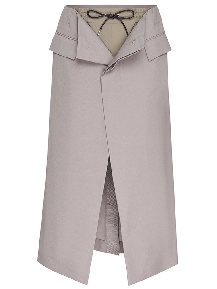 Sacai-Suiting-Mix-Skirt-Beige-1