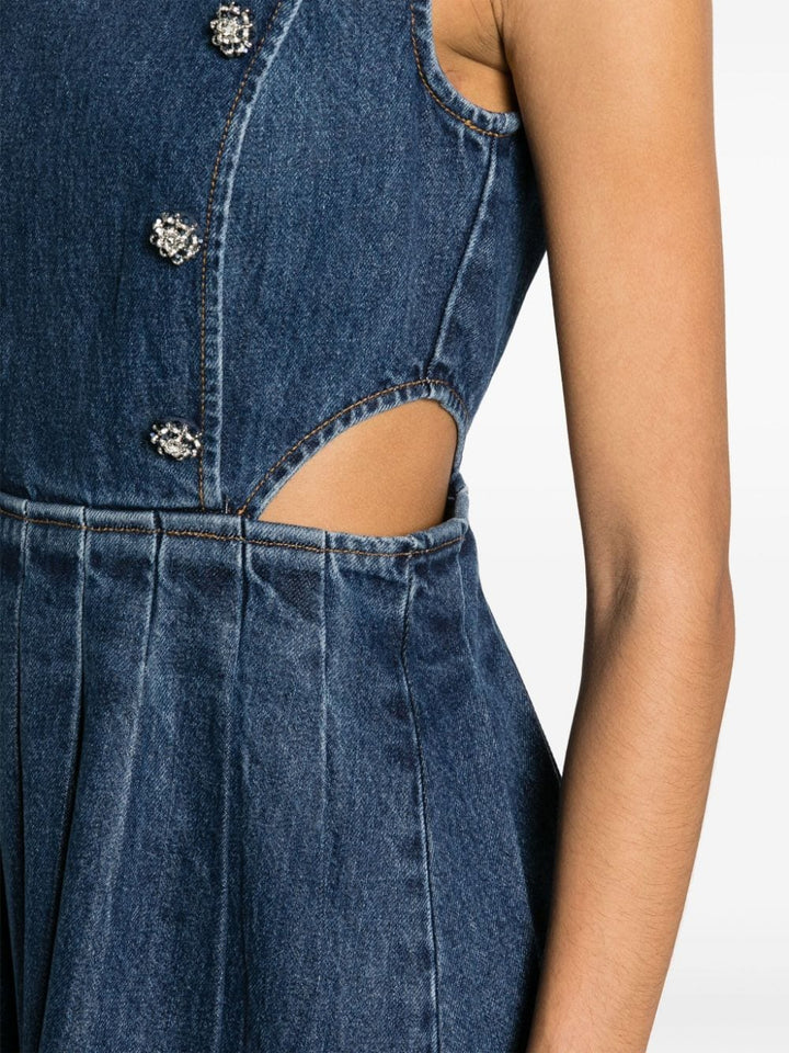 Self-Portrait-Blue-Denim-Cut-Out-Mini-Dress-Blue-5