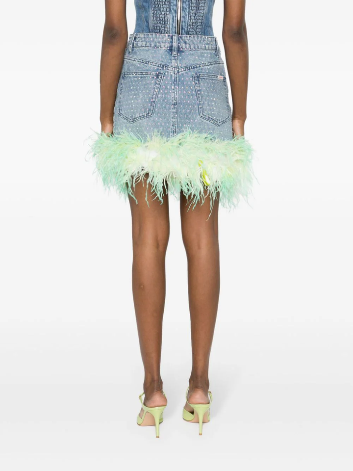 Self-Portrait-Blue-Rhinestone-Feather-Denim-Skirt-Blue-4