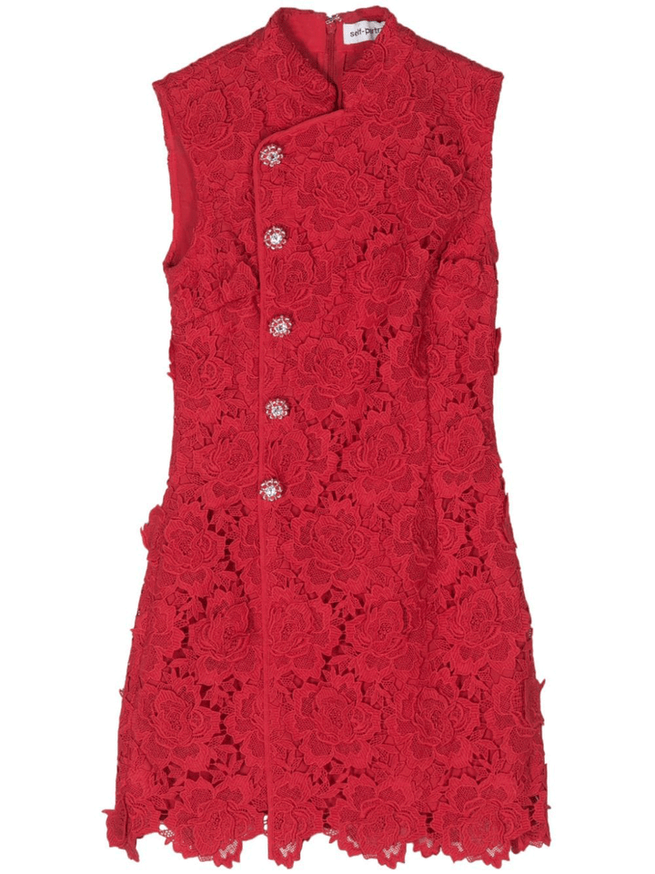 Self-Portrait-CNY-Red-Flower-Lace-Mini-Dress-Red-1