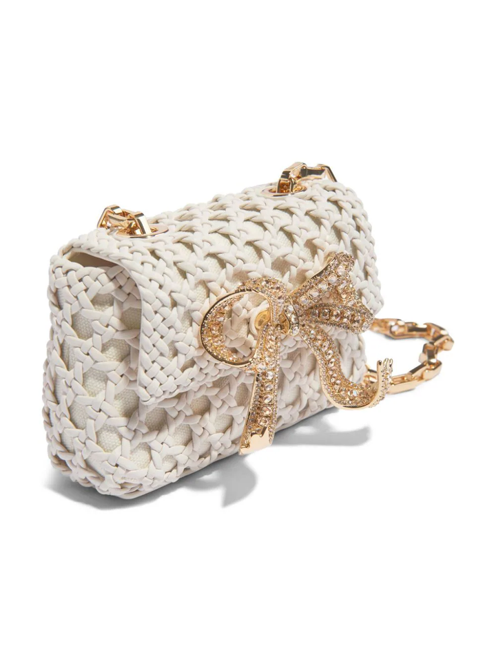 Self-Portrait-Cream-Woven-Leather-Micro-Bag-White-3