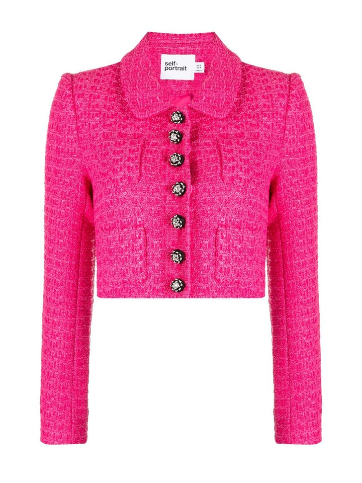 Self-Portrait-Fuchsia-Boucle-Jacket-Pink-1