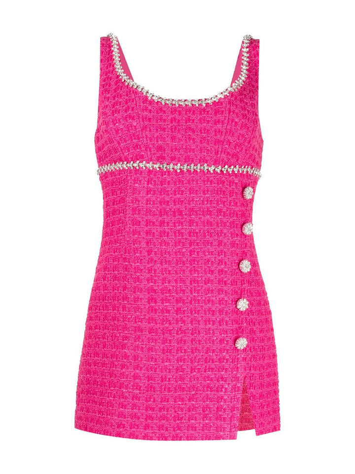       Self-Portrait-Fuchsia-Boucle-Mini-Dress-Pink-1