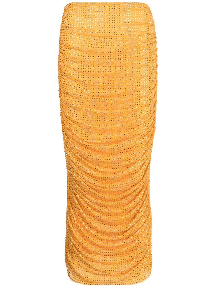 Self-Portrait-Orange-Hotfix-Mesh-Midi-Skirt-Orange-1