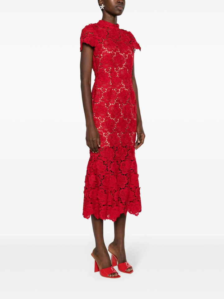 Self-Portrait-Red-Flower-Lace-Midi-Dress-Red-3