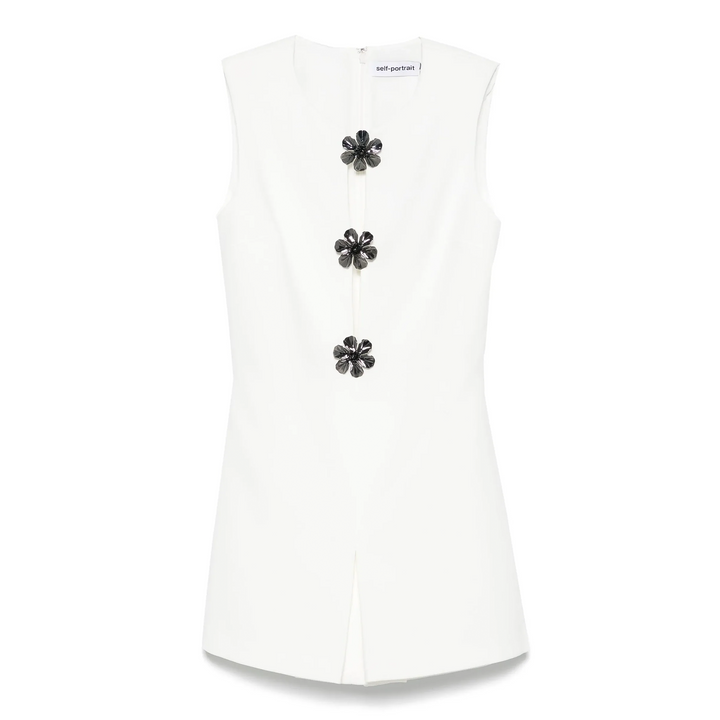 White Crepe Playsuit