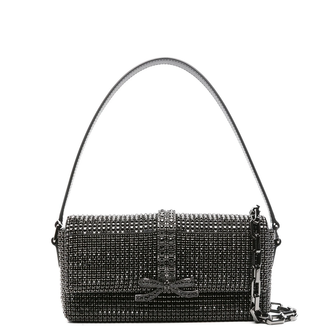 Black Rhinestone Chainmail Bag
