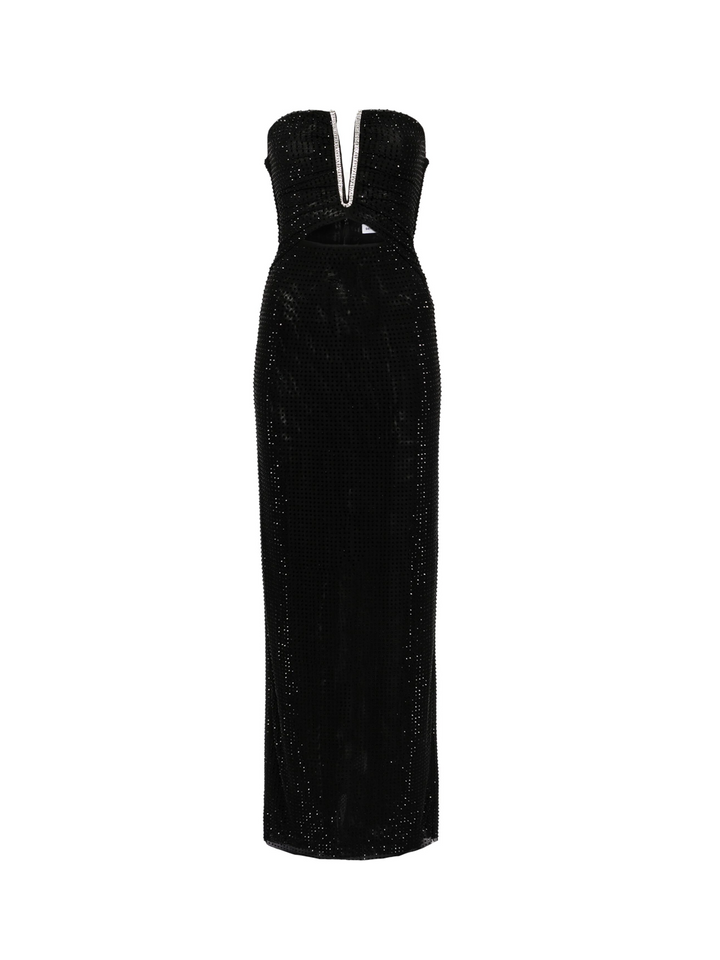 Self-Portrait_Black_Jersey_Rhinestone_Maxi_Dress-Black