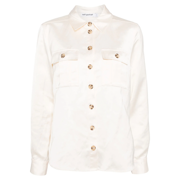 Cream Satin Shirt