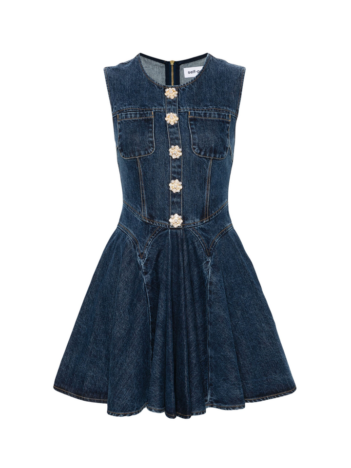 Self-Portrait_Denim_Skater_Mini_Dress_Denim