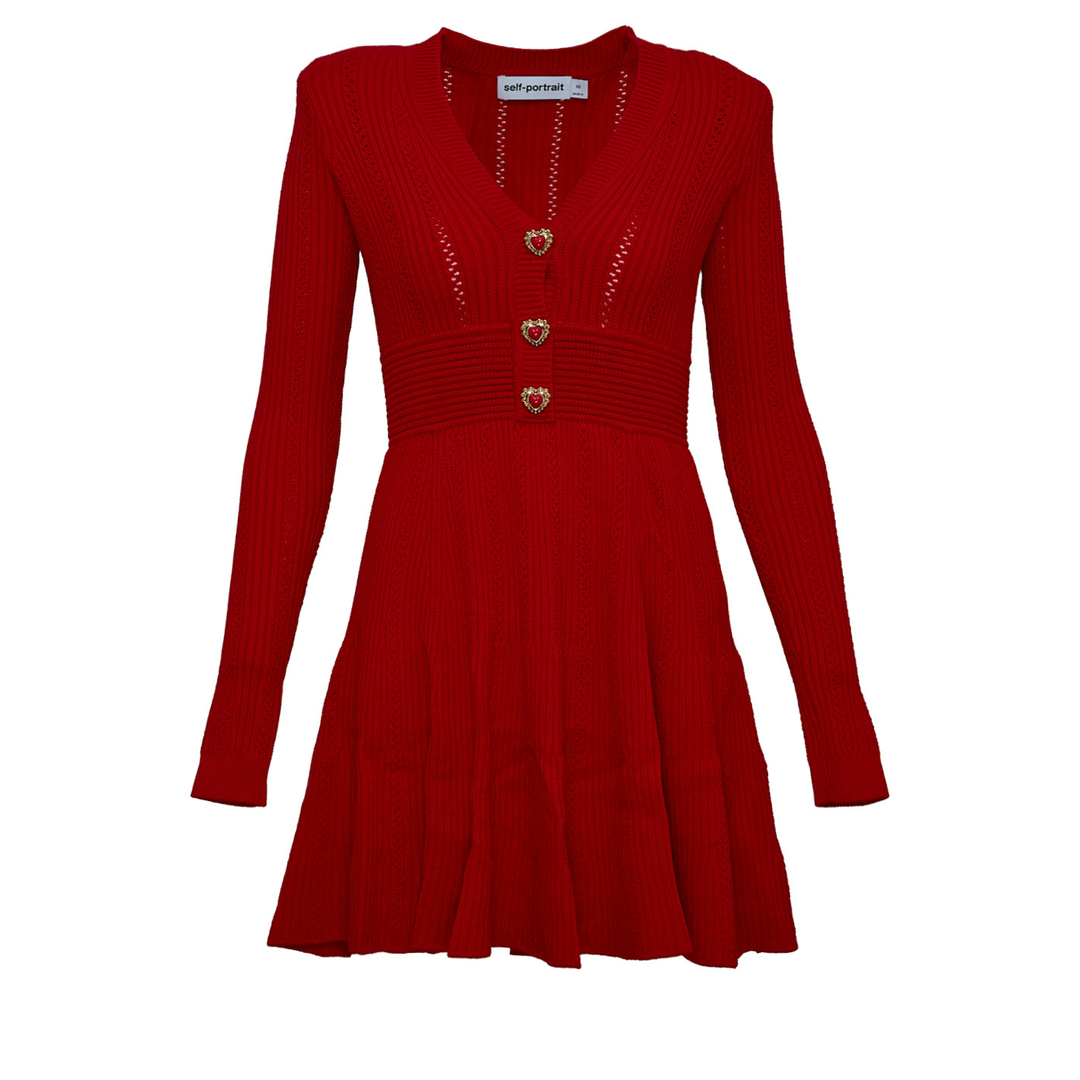 Self-Portrait_Red_Pointelle_Knit_Mini_Dress_Red