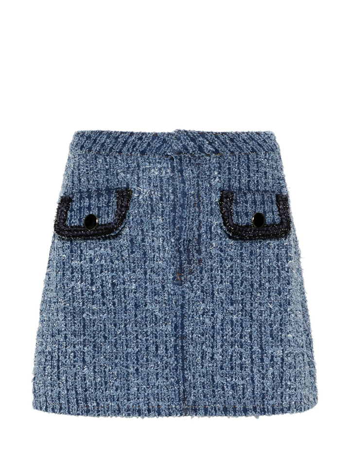 Self-Portrait_Textured_Denim_Mini_Skirt_Denim