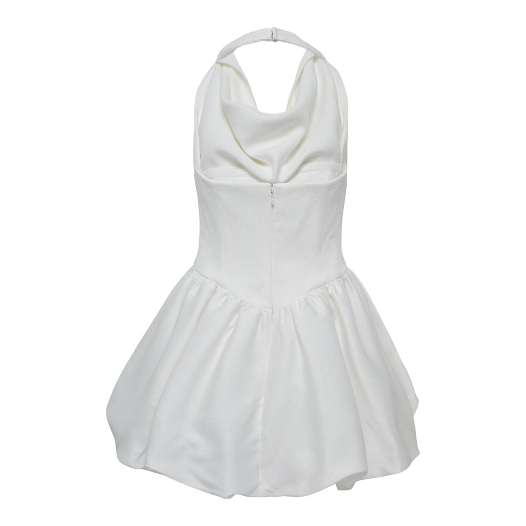 Club21 - Self-Portrait - White Halter Neck Mini Dress - WOVEN DRESSES - White