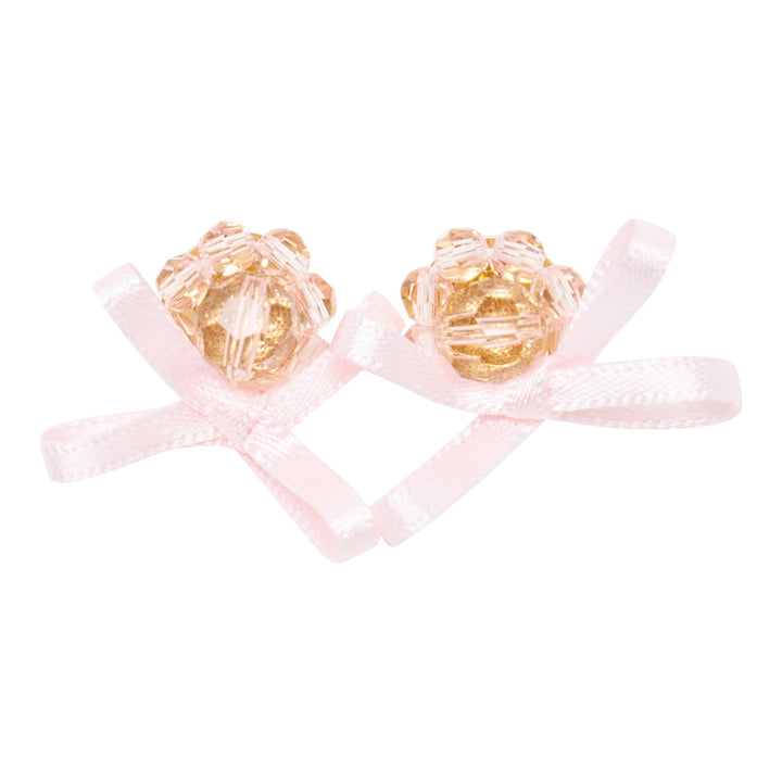 Club21 - Simone Rocha - Petite Bow Detail Daisy Stud Earrings - EARRINGS - Pink
