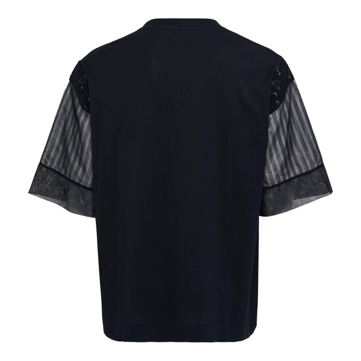 Club21 - Simone Rocha - Trapped Lace Patchwork T-Shirt - TEES - Black
