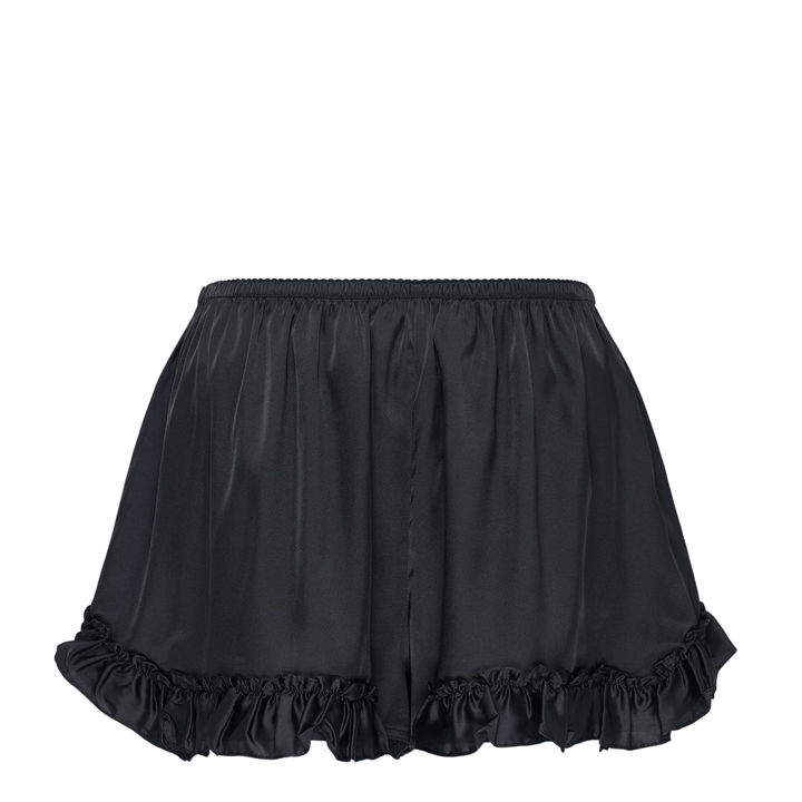 Ruffle Frill Satin Shorts