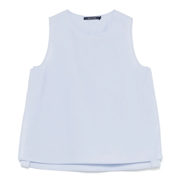 Sleeveless Waxed Coated Tank Top