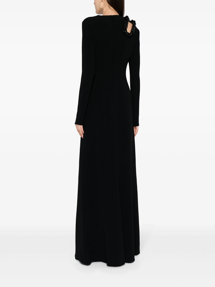 Stella-McCartney-Crystal-Braided-Shoulder-Cut-Out-Gown-Black-4