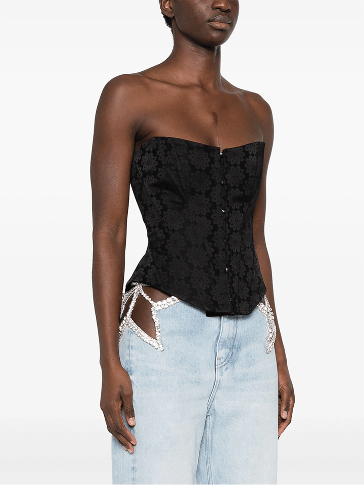 Stella-McCartney-Daisy-Jacquard-Corset-Black-3
