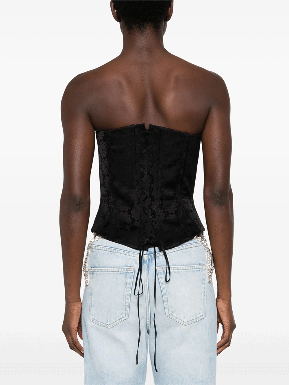 Stella-McCartney-Daisy-Jacquard-Corset-Black-4