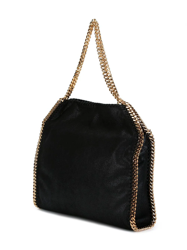 Stella McCartney Falabella Small Tote Shag Gold Black 3