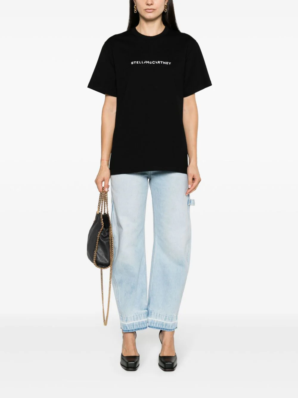 Stella-McCartney-Iconic-Logo-Print-Tee-Black-2