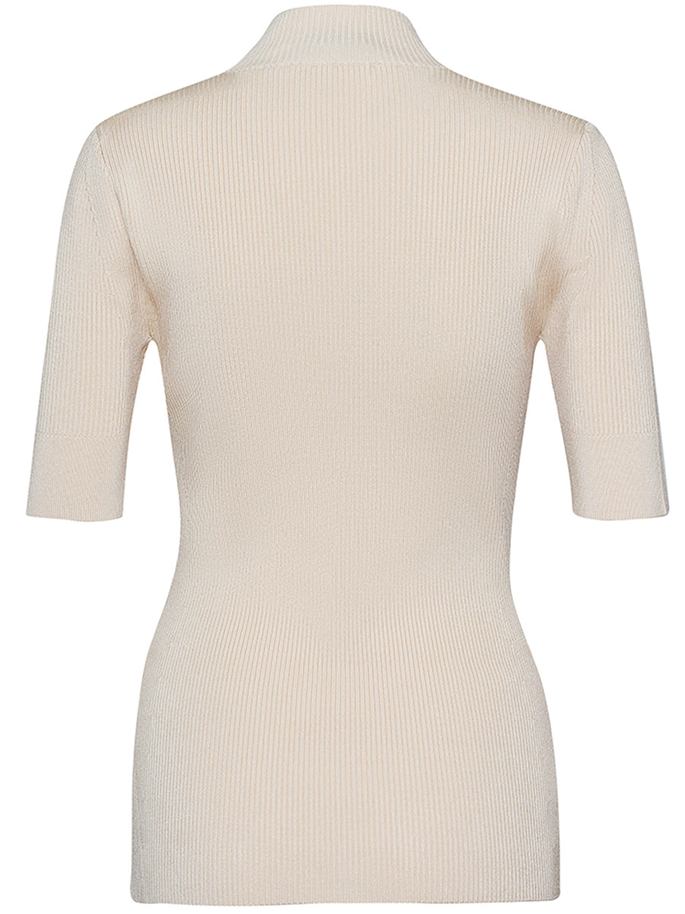 Stella McCartney Technical Compact Rib Knit Top Off White 2