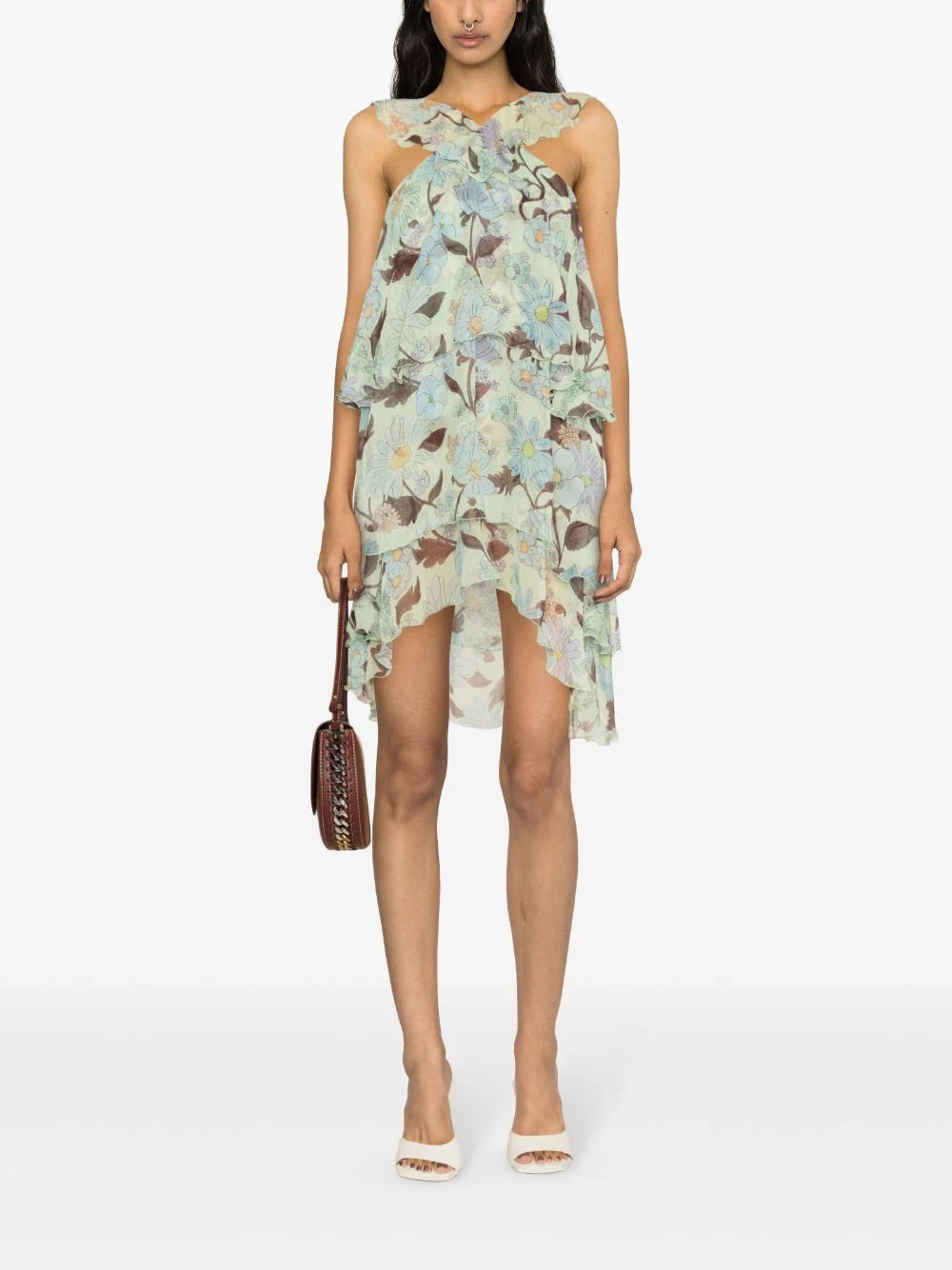 Stella-Mccartney-Garden-Print-Frill-Mini-Dress-Green-2