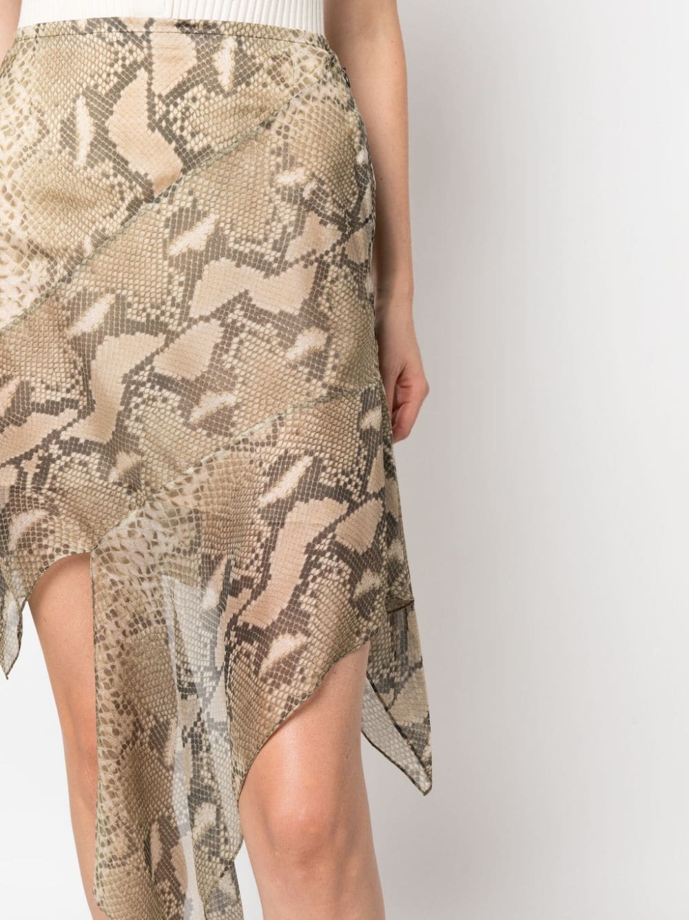 Stella-Mccartney-Phyton-Print-Skirt-Brown-5