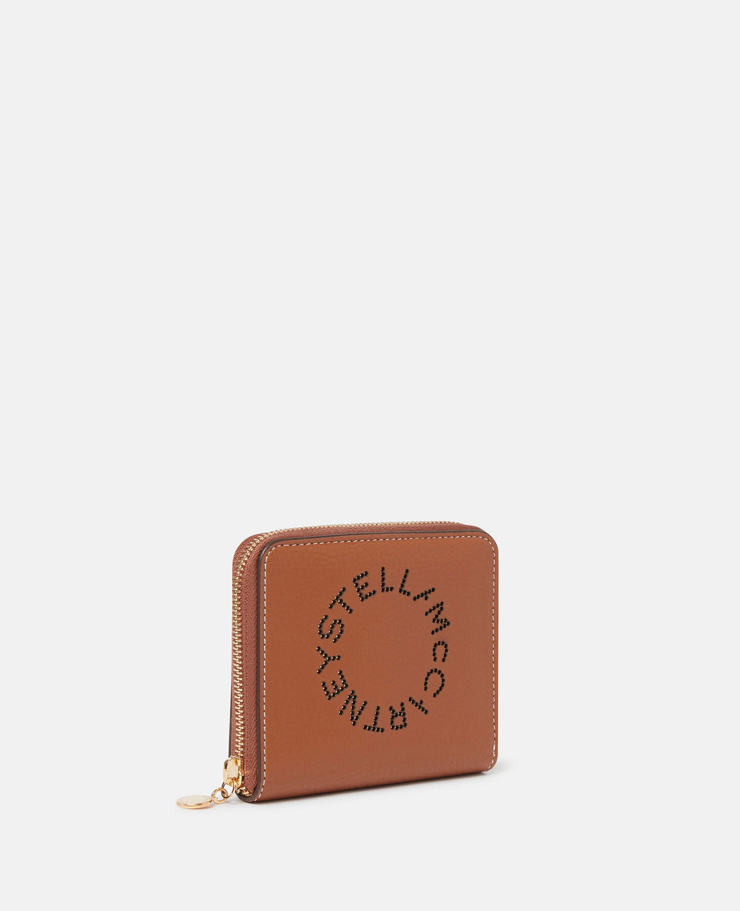 Stella Mccartney Zip Around Mini Wallet Embossed Brown 3