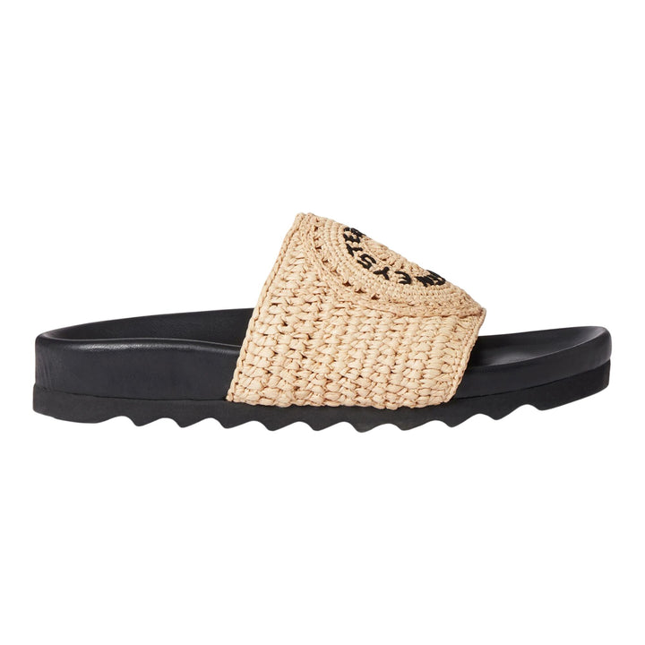 Club21 - Stella McCartney - Elyse Rafia Logo Flat Shoes - FLAT SHOES - Natural