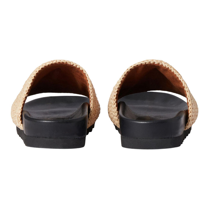 Club21 - Stella McCartney - Elyse Rafia Logo Flat Shoes - FLAT SHOES - Natural