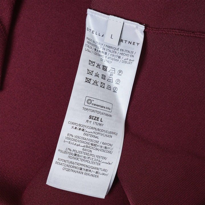 Club21 - Stella McCartney - Iconic Compact Knit Top - KNIT TOPS - Burgundy
