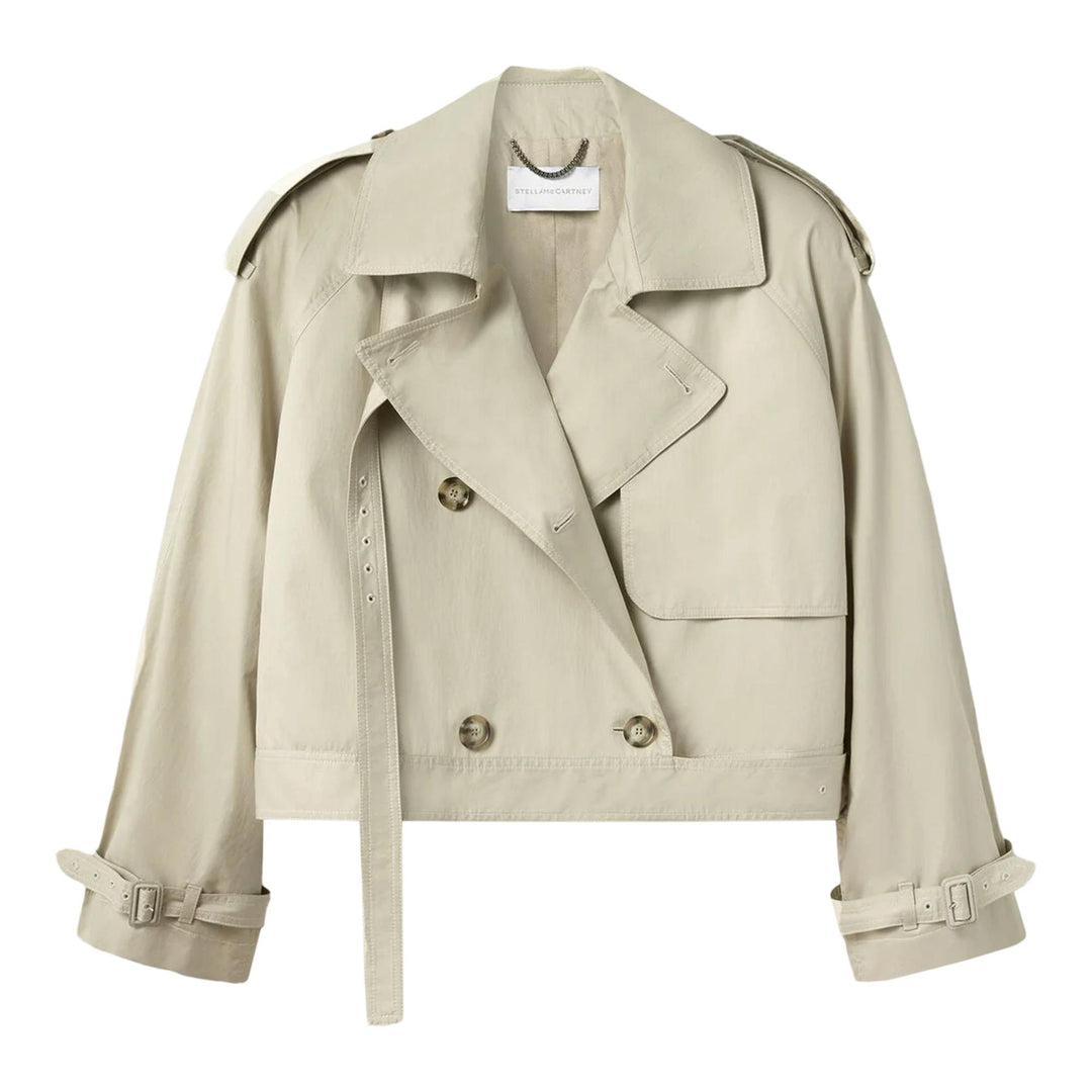 Club21 - Stella McCartney - Light Cotton Short Trench Coat - TRENCHES - Khaki