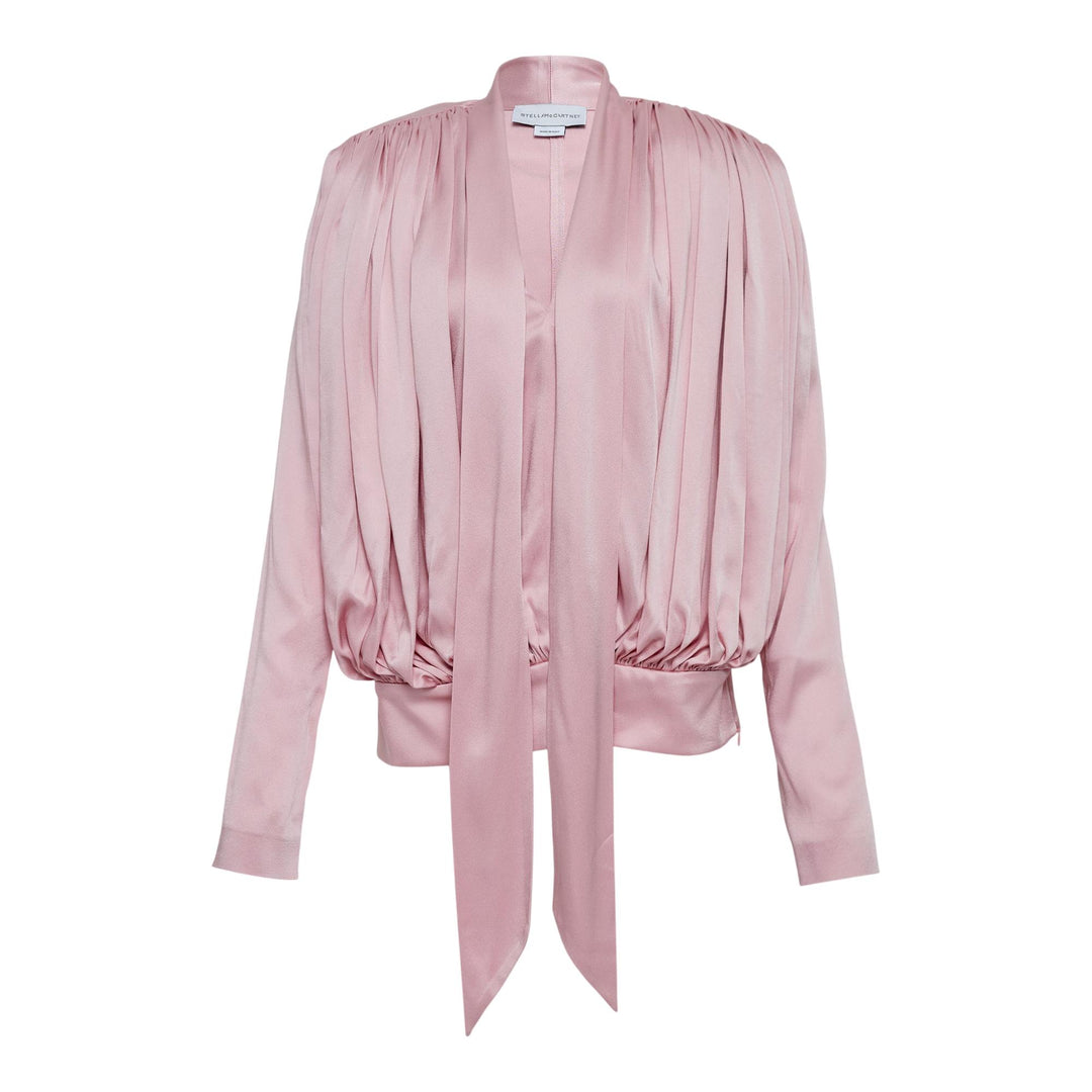 Club21 - Stella McCartney - Satin Tie Top - WOVEN TOPS - Pink