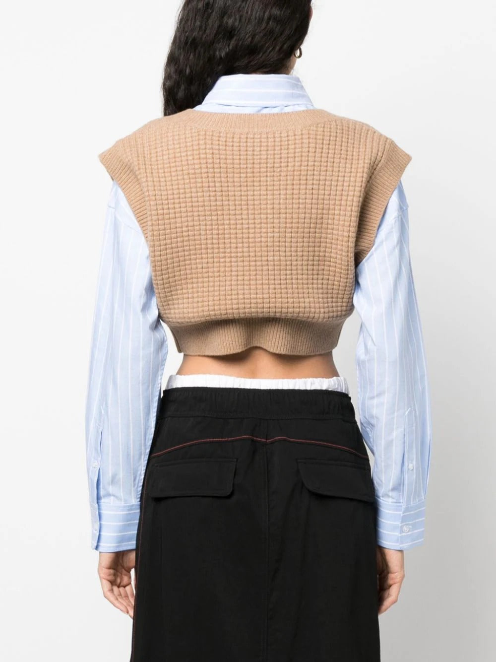 T-By-Alexander-Wang-Bilayer-V-Neck-Waffle-Vest-Brown-4